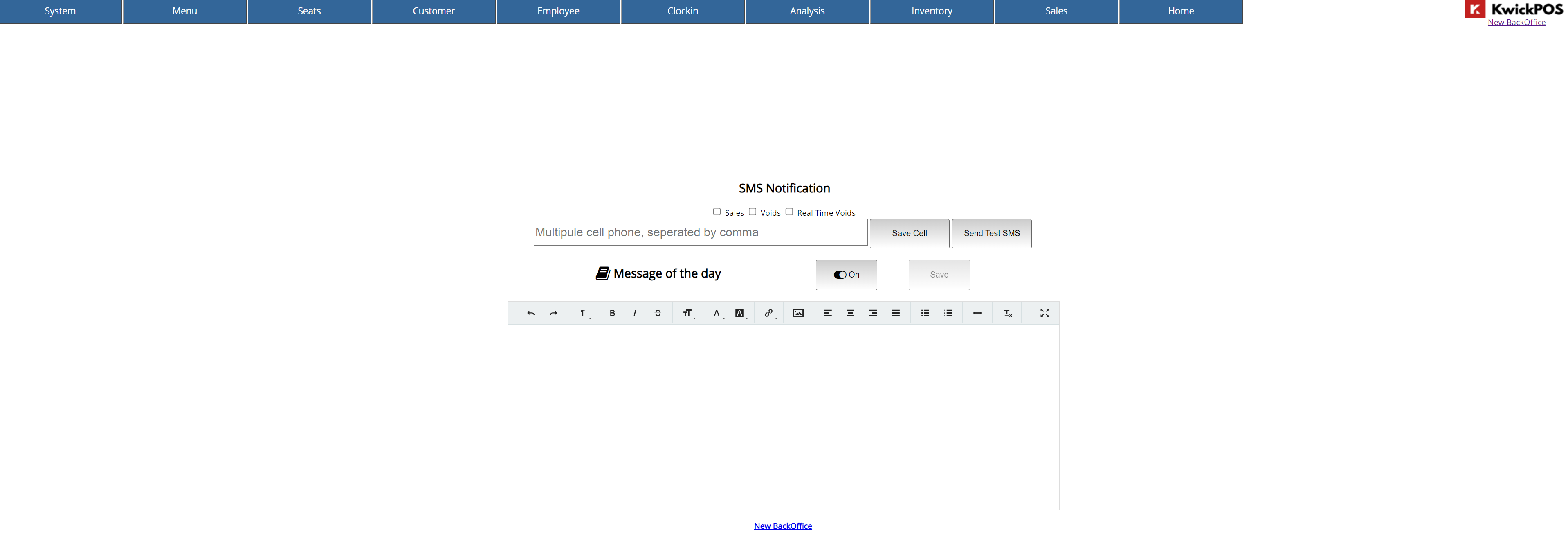 Advanced Back Office